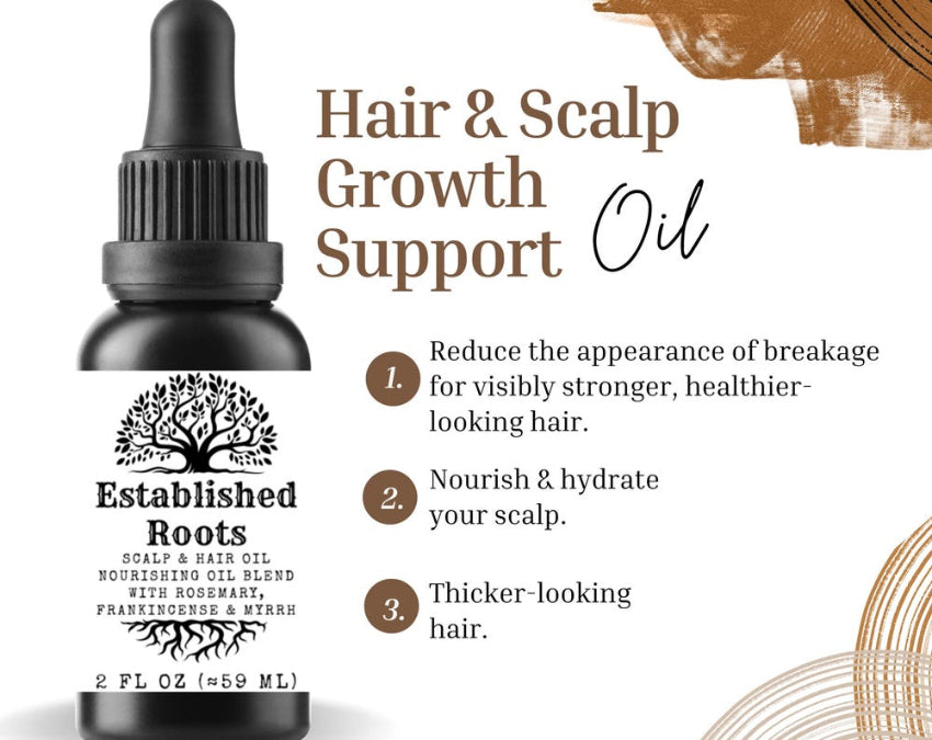 Natural Multi-Oil Blend for Hair & Scalp Growth Support | Rosemary, Argan, Jojoba